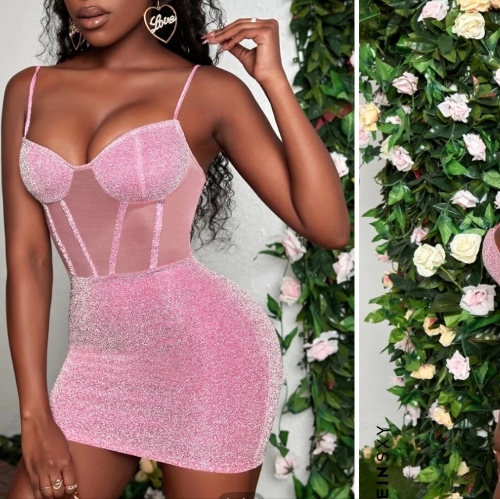 Pink glitter dress